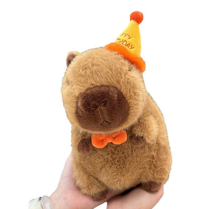 Strawberry Hat Capybara Plush Toy