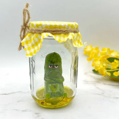  Cranky Pickle Sculpture in Jar 