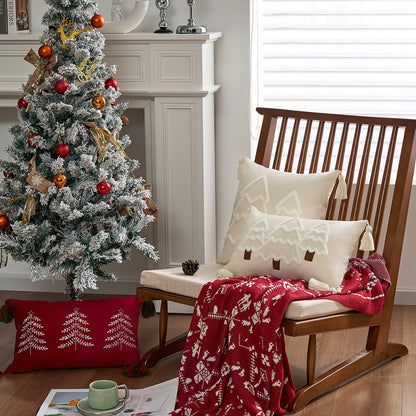  Christmas Embroidery Pillow Case 