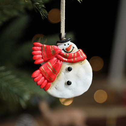  Resin Vintage Christmas Painted Pendant 