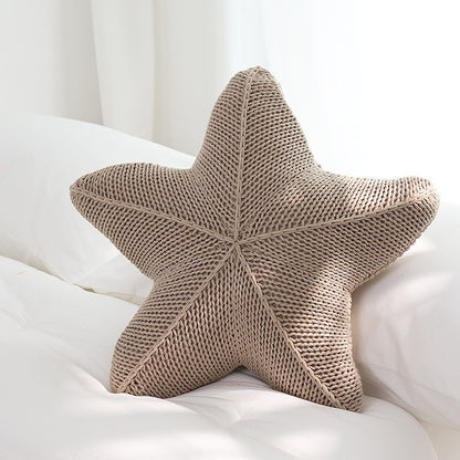  Starfish Hand-Knitted Pillow 