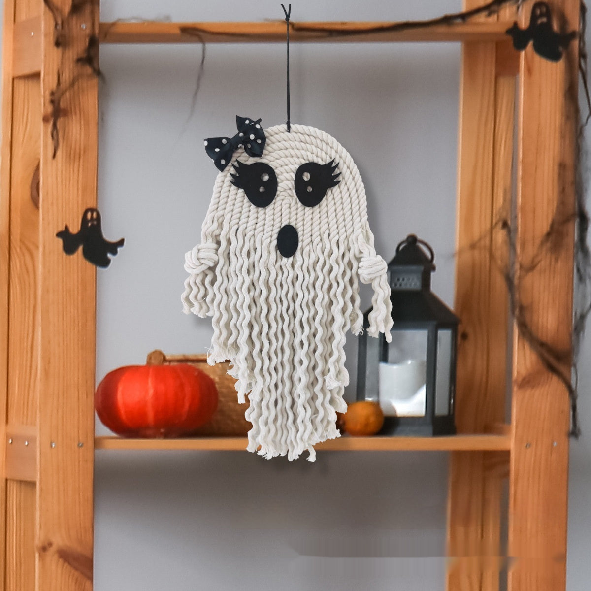  Weaving Halloween Cute White Ghost Pendant 