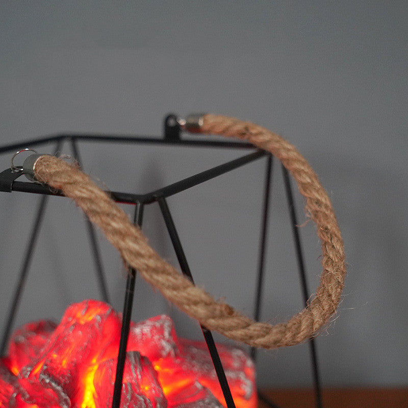  Burning Charcoal Fireplace Lamp 