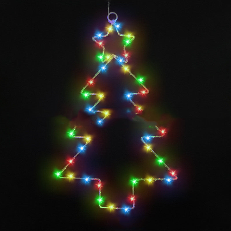 Wrought Iron Christmas Tree Lantern LED Garland - patchandbagel