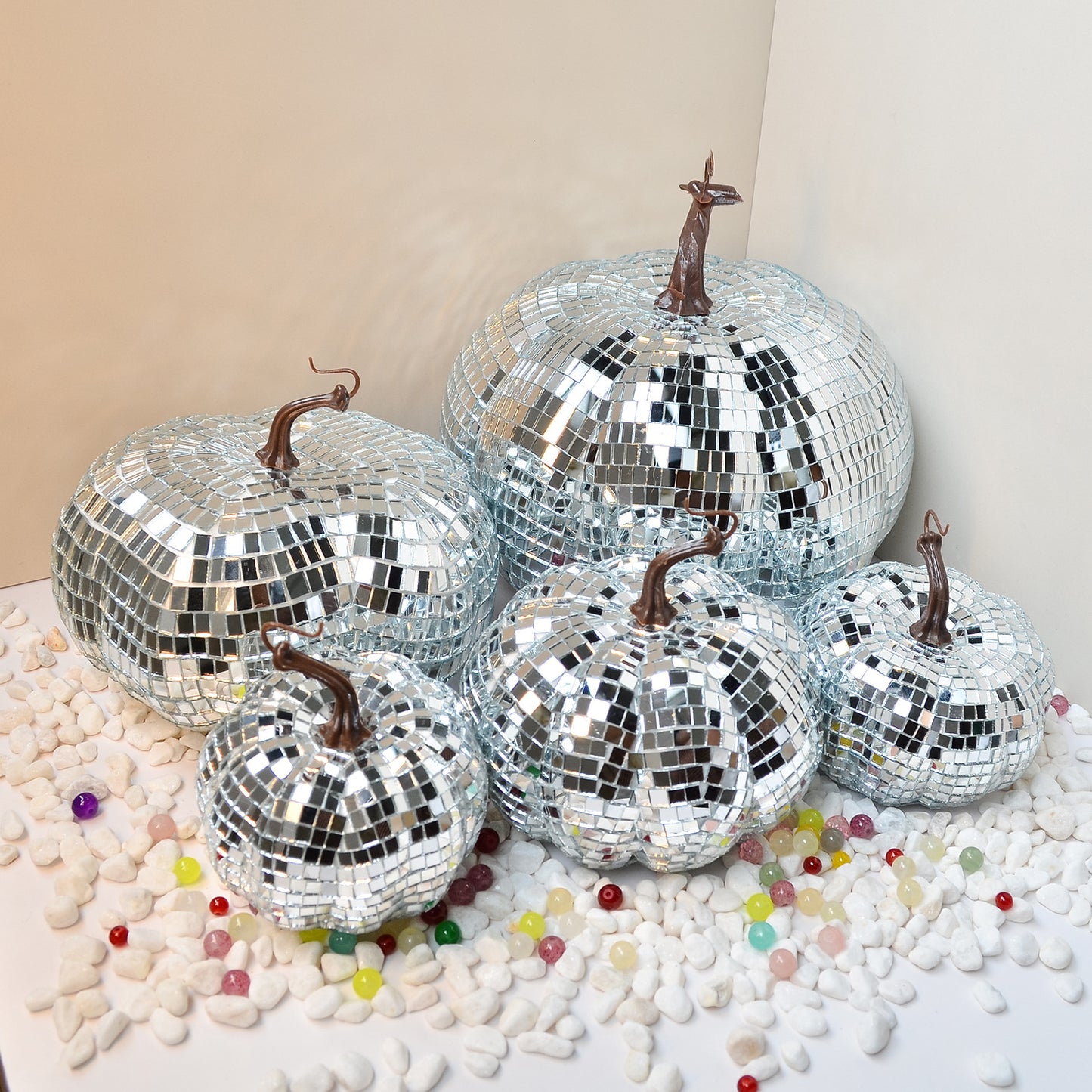  Sparkling Pumpkin Ball Decoration 