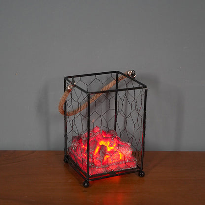  Burning Charcoal Fireplace Lamp 