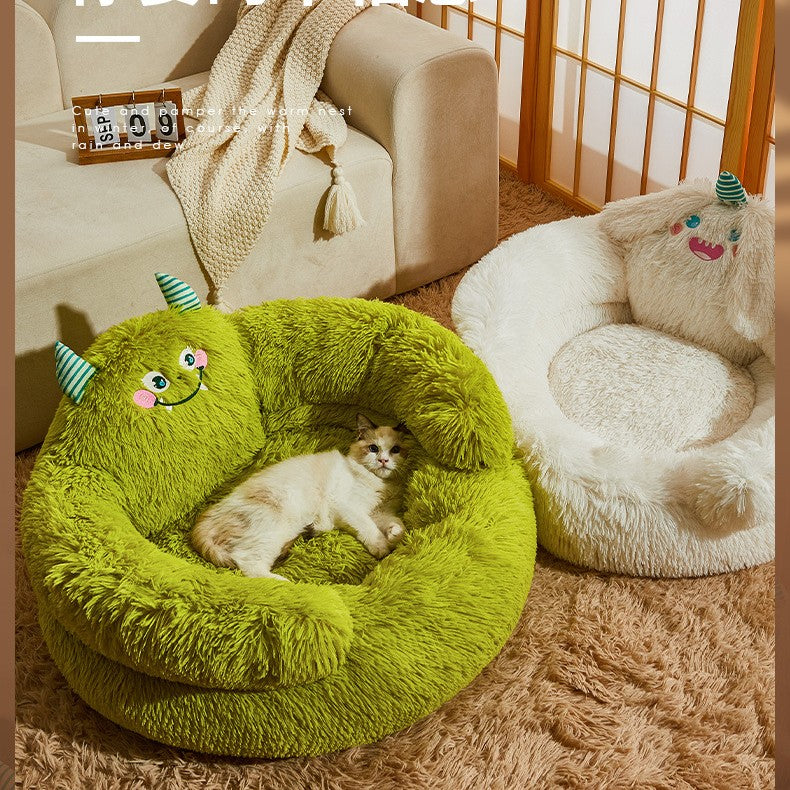  Snuggle Monster Cozy Thermal Pet Bed 