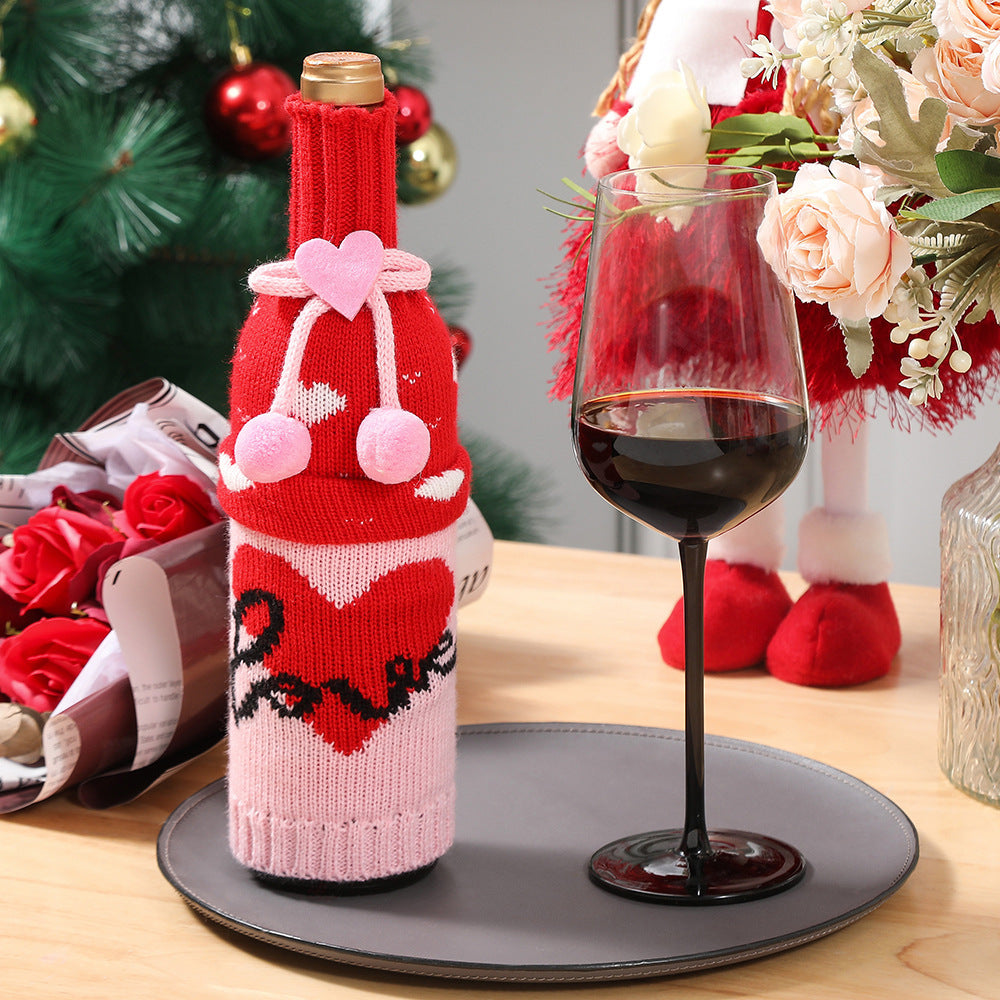  Bottle Cover Creative Knitting Tanabata Valentine's Day 