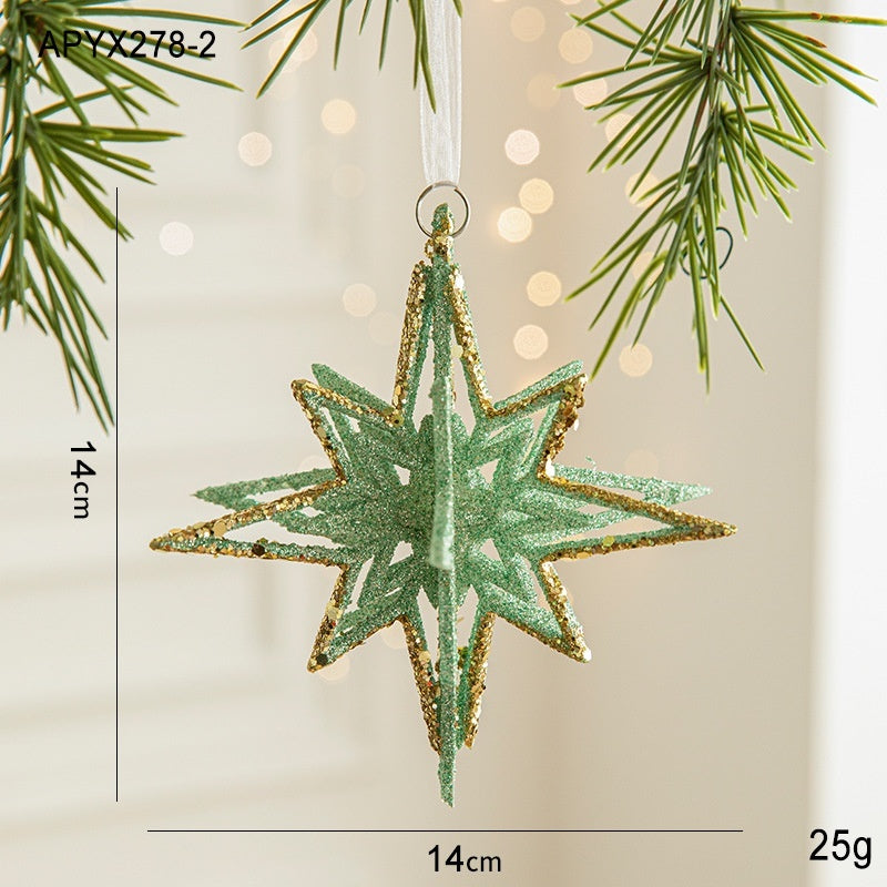  Green Butterfly and Christmas Tree Pendant 