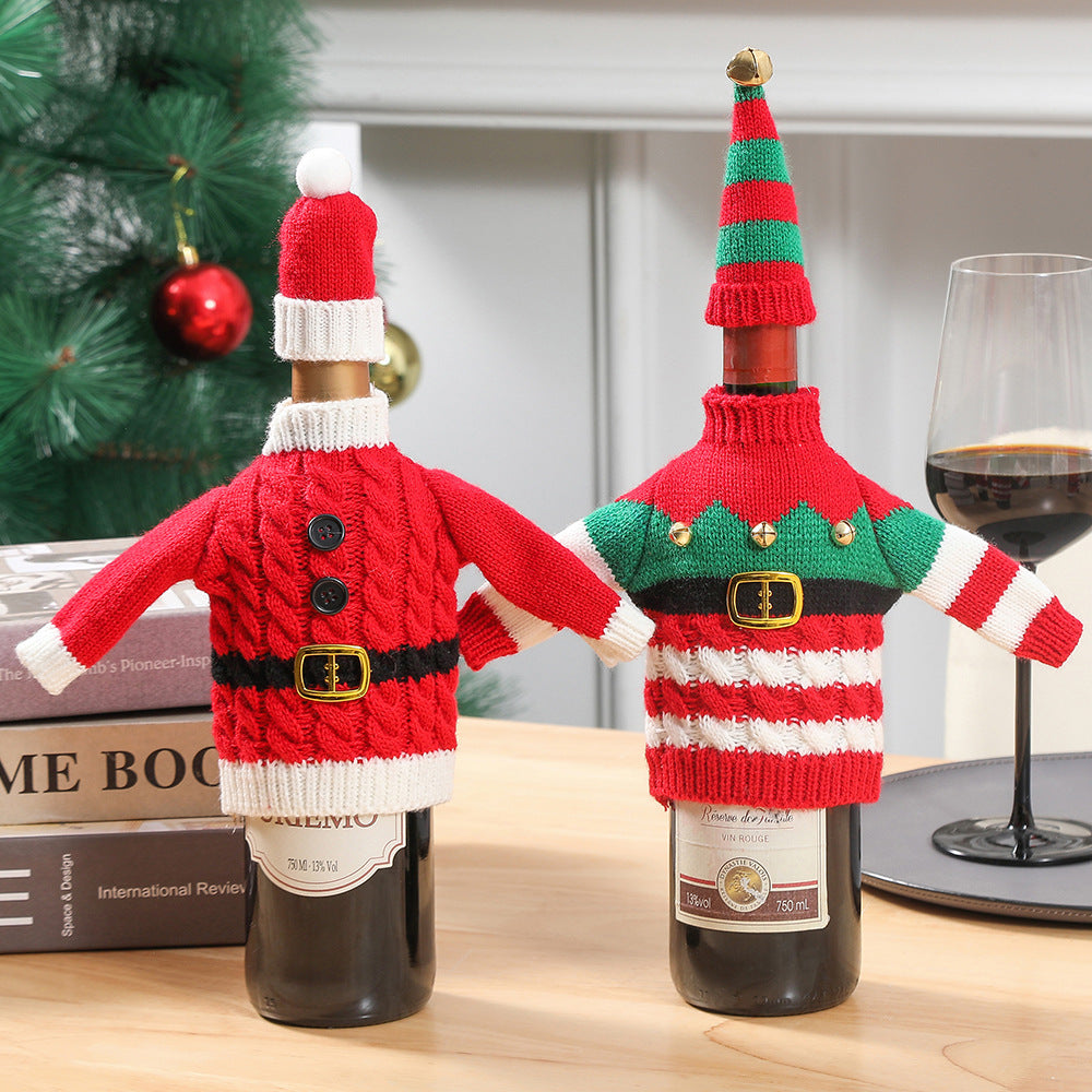  Festive Fizz Knitted Wine Bottle Outfits 