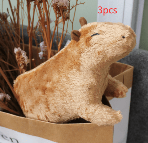 Smiling Cuddle Capy: The Capybara Plush Companion - patchandbagel