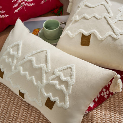  Christmas Embroidery Pillow Case 