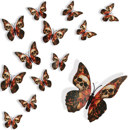  Skull Butterfly Halloween Wall Stickers 