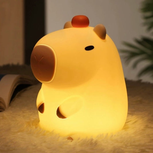 Capybara Orange Glow Night Lamp - patchandbagel