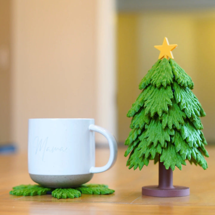  Christmas Tree Coaster Set 