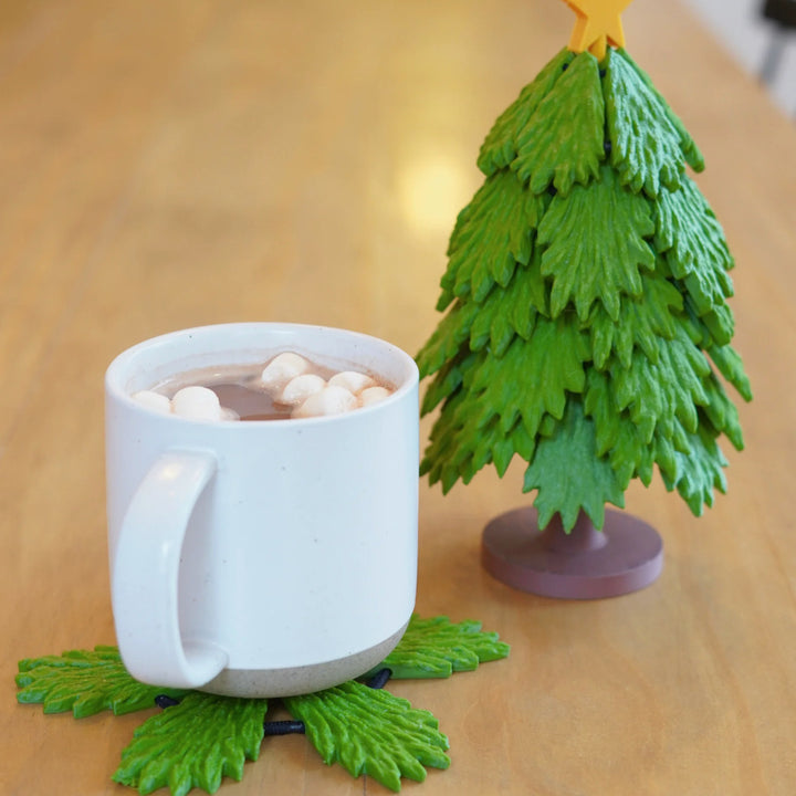  Christmas Tree Coaster Set 