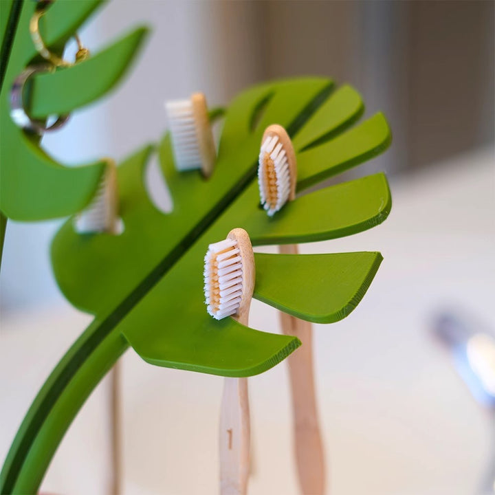  Monstera Toothbrush and Toiletries Holder 