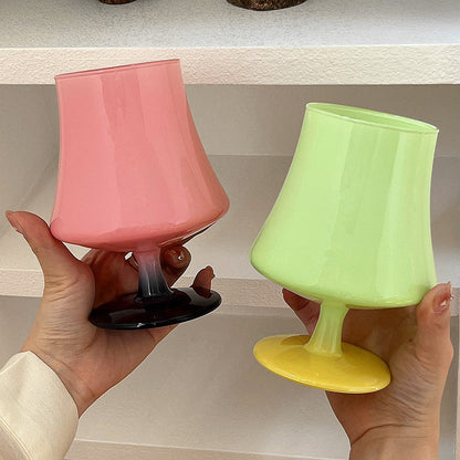 Lantern Shaped Glass Goblet Cup - patchandbagel