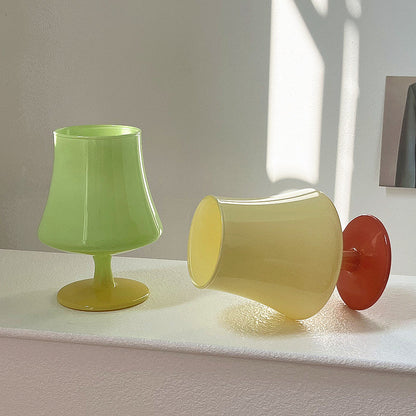 Lantern Shaped Glass Goblet Cup - patchandbagel