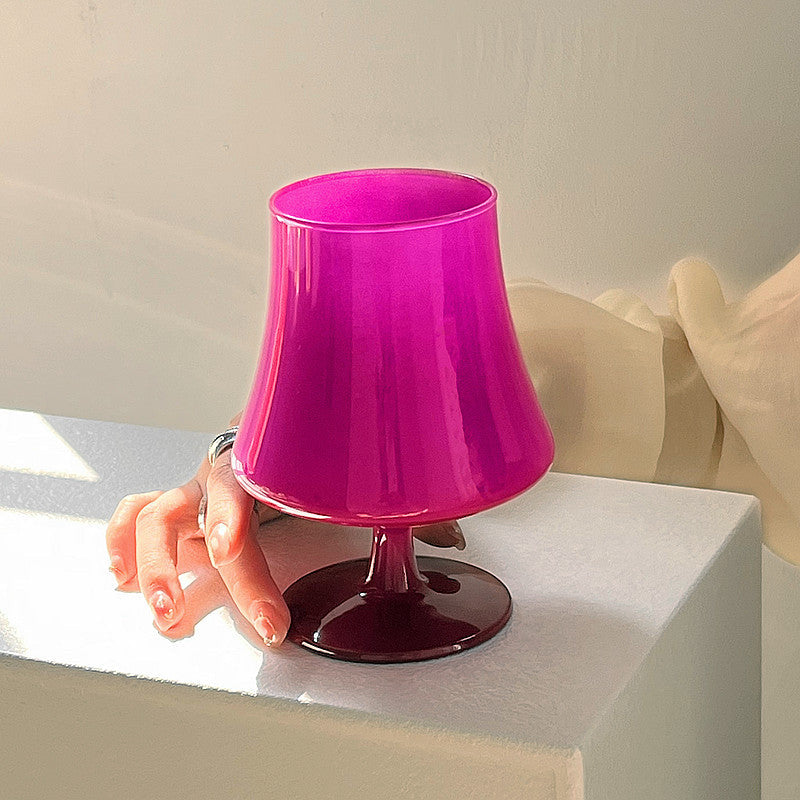Lantern Shaped Glass Goblet Cup