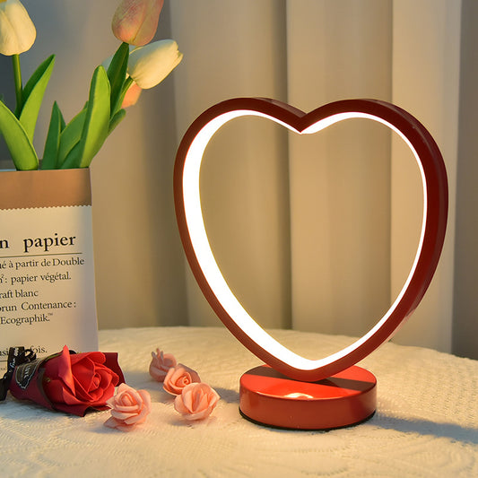 Red Heart Table Lamp