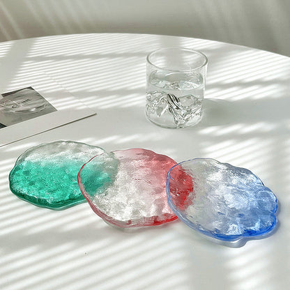 Crystal Ice Block Glass Coaster