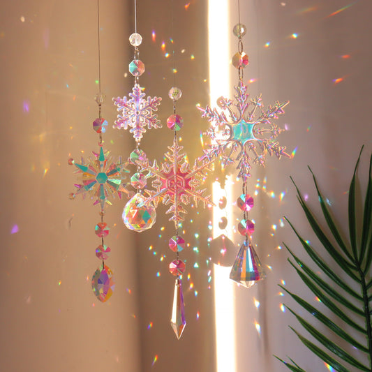  Colorful Snowflake Crystal Sun Catcher 