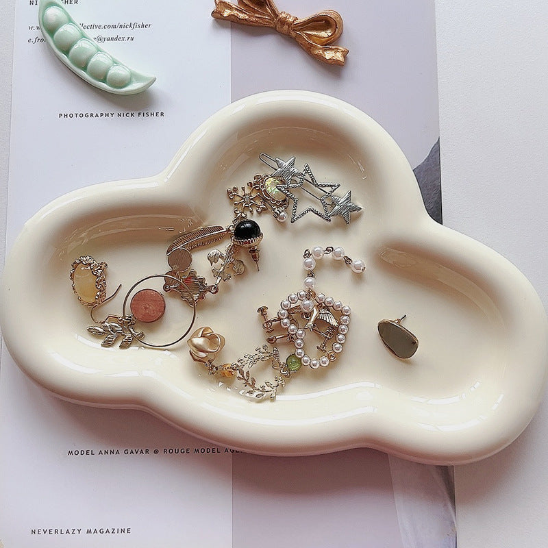 Fluffy Cloud Ceramic Decorative Plate - patchandbagel
