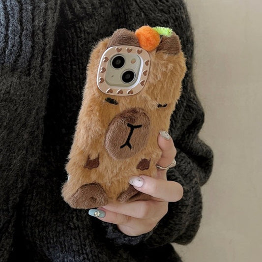 Capybara with Orange iPhone Case - patchandbagel