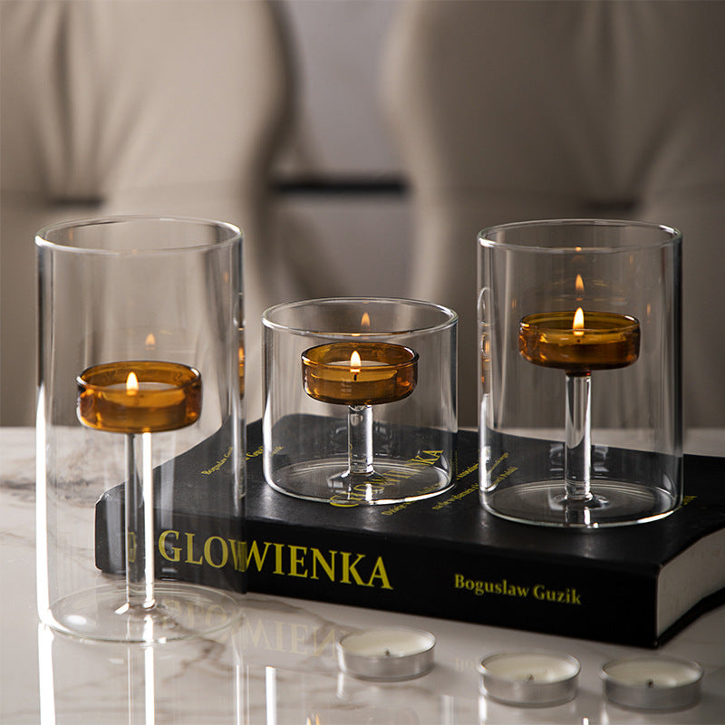  Elegant Glass Candle Holder Set 