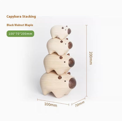  Capybara Jenga Wood Carving 