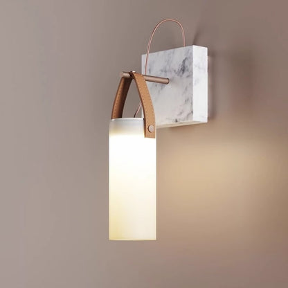  Marble & Leather Wall Lamp 