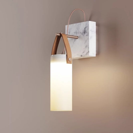  Marble & Leather Wall Lamp 