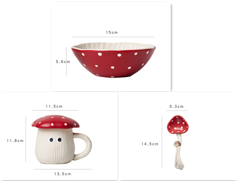  Red Spotted Mushroom Underglaze Tableware Collection 