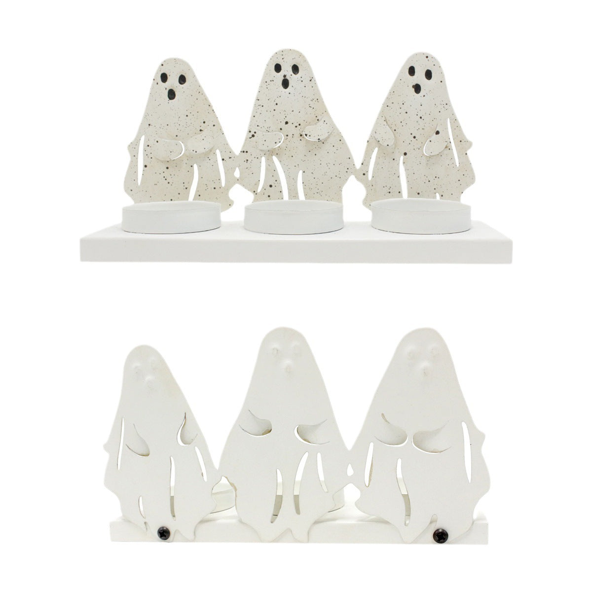  Halloween Triplet Ghosts Candlestick Holder 