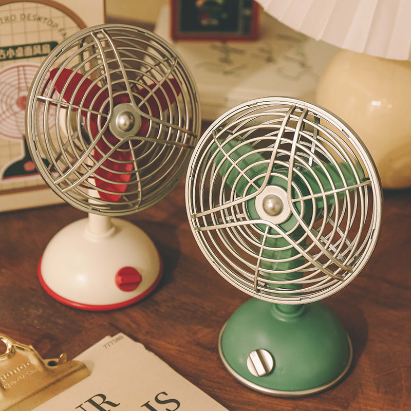  Retro USB Charging Mini Fan 