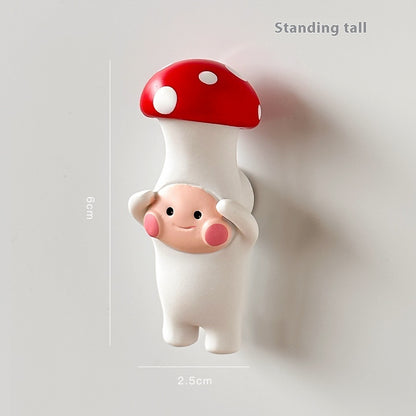  3D Cute Creative Red Mushroom Cartoon Refridgerator Magnets 