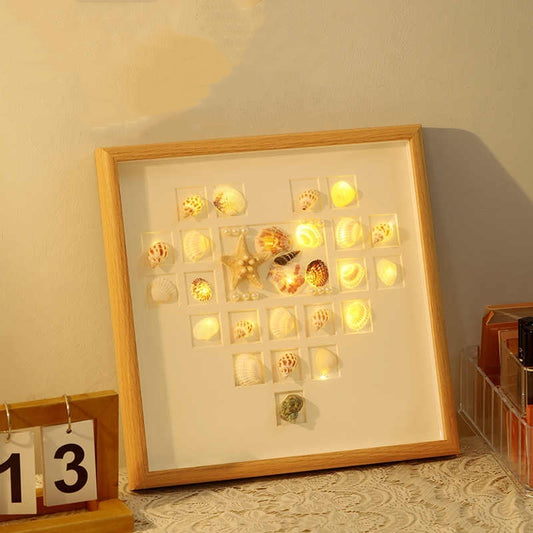 DIY Shell Love Grid Photo Frame