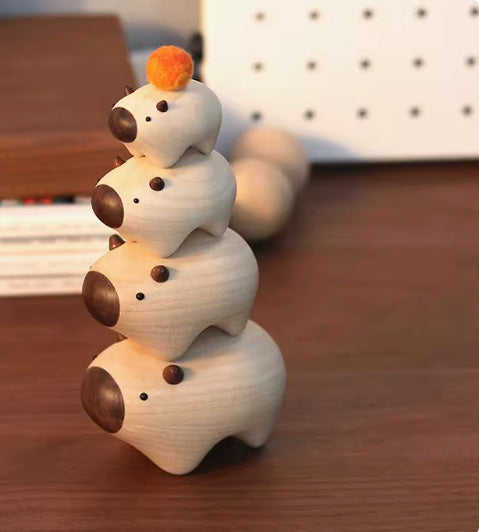  Capybara Jenga Wood Carving 