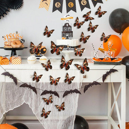  Skull Butterfly Halloween Wall Stickers 