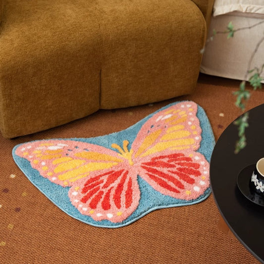  Living Room Soft And Comfortable Ins Style Butterfly Flocking Carpet 