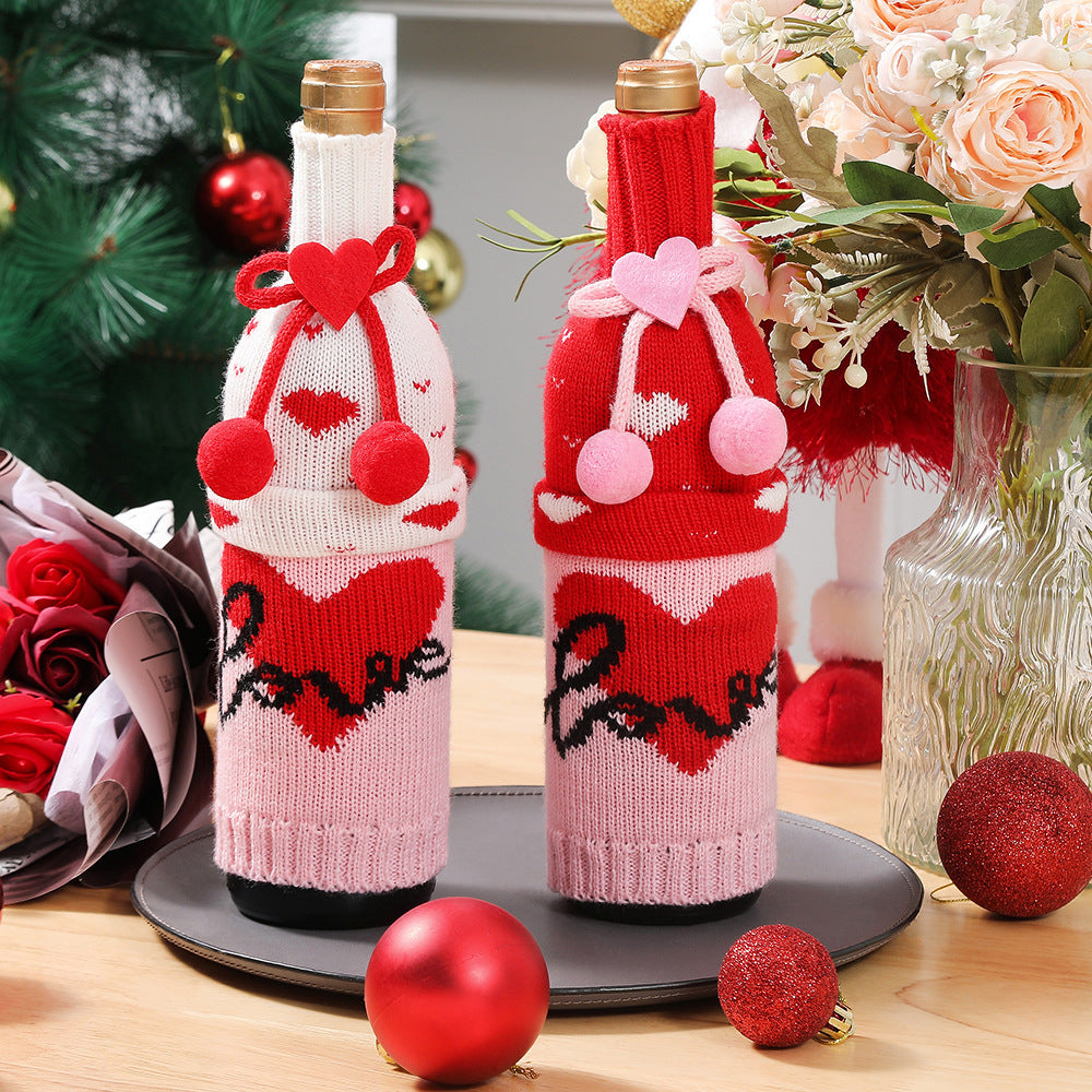  Bottle Cover Creative Knitting Tanabata Valentine's Day 