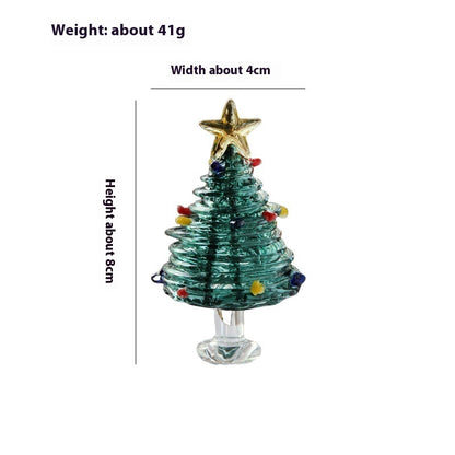  Christmas Gift Winding Wire Glass Craft Desktop Decoration Handmade Finish With Light 