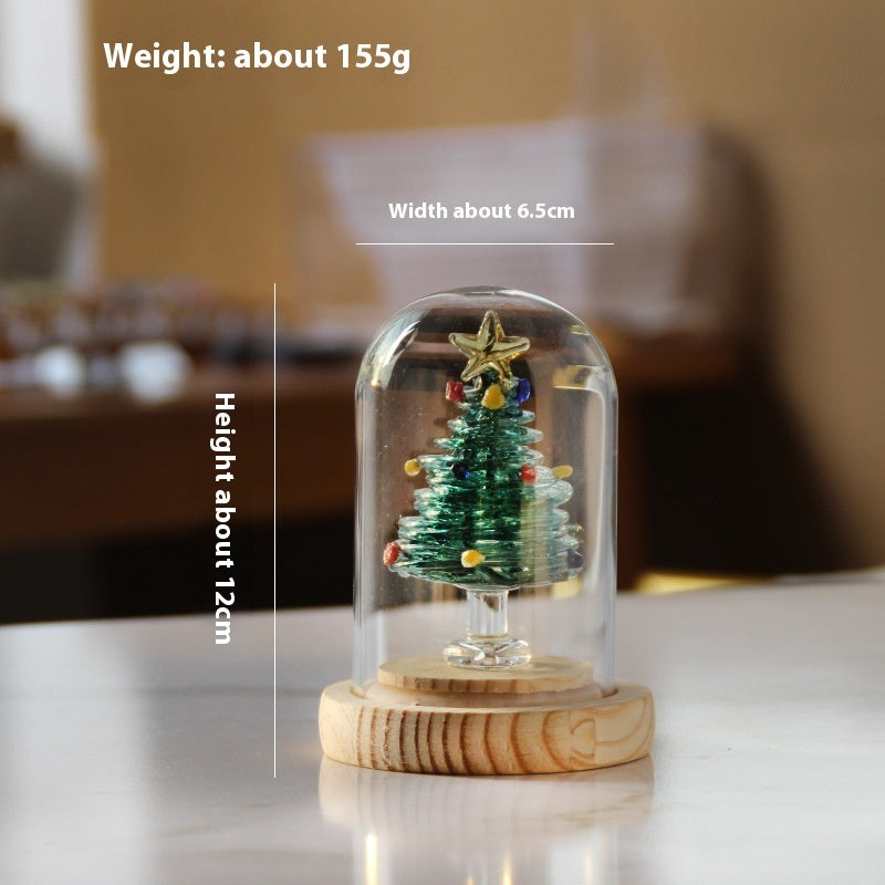  Christmas Gift Winding Wire Glass Craft Desktop Decoration Handmade Finish With Light 