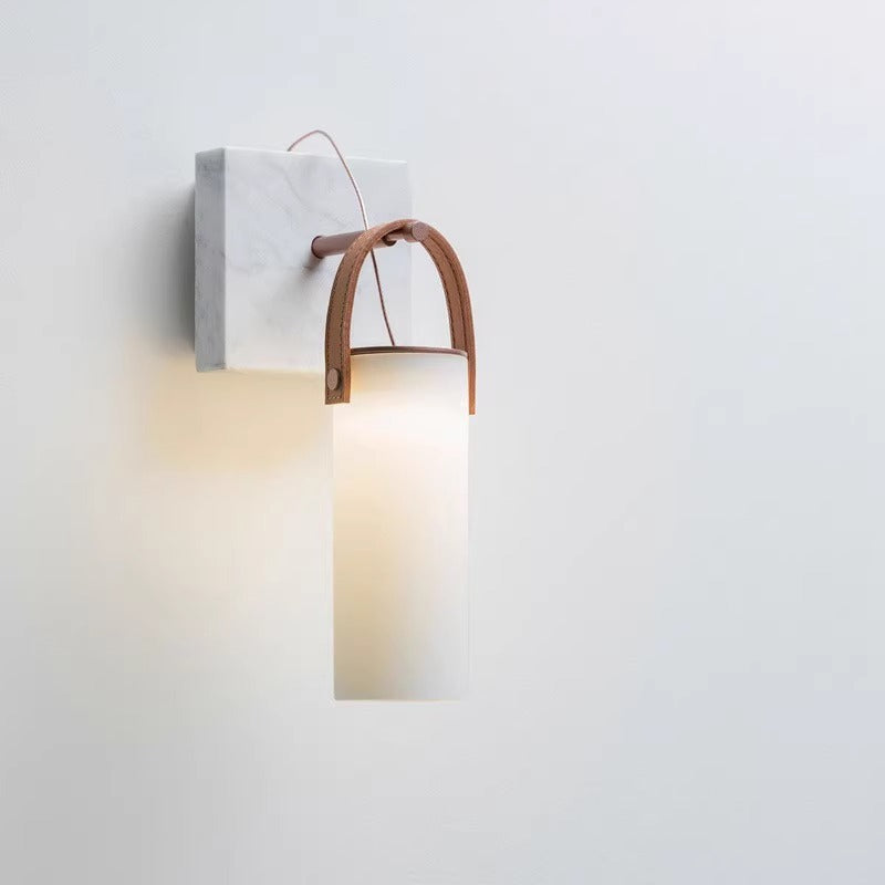  Marble & Leather Wall Lamp 