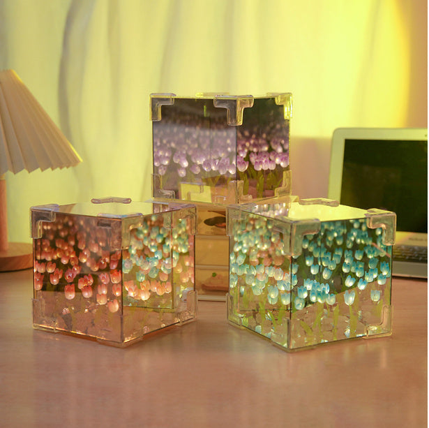  Tulips Bouquet Cube Lamp 