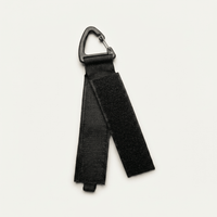 Dual-sided velcro patch keychain holder with black carabiner - Patch&Bagel