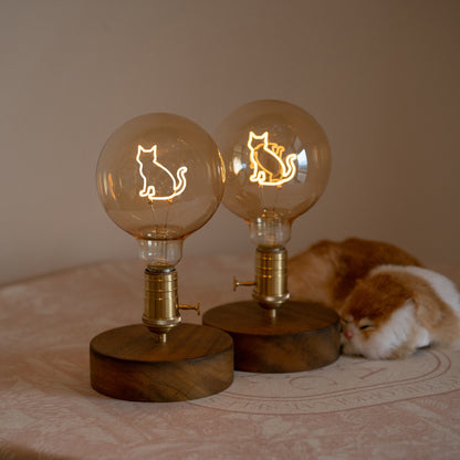  Cat Cute Girl Heart Bedroom Decoration Bedside Lamp 