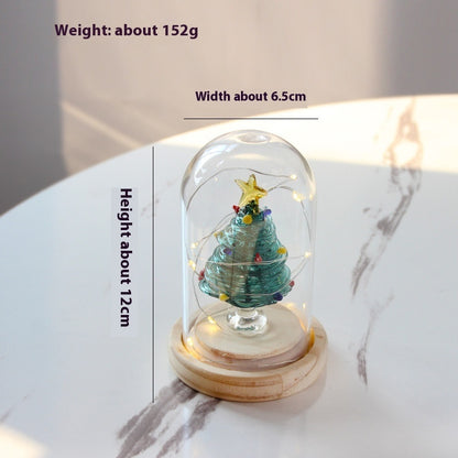  Christmas Gift Winding Wire Glass Craft Desktop Decoration Handmade Finish With Light 