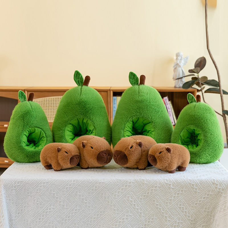  Avocado Capybara Pop Out Plush Toy 